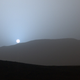 The sunset on Mars from Gale Crater, as photographed by Curiosity rover.